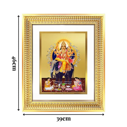 Diviniti 24K Gold Plated Vishvakarma (Classic) Divine Wall Frame for Home Mandir & Office Decor | Luxury Spiritual Gift
