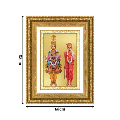 Diviniti 24K Gold Plated Swaminarayan (Classic) Divine Wall Frame for Home Mandir & Office Decor | Luxury Spiritual Gift