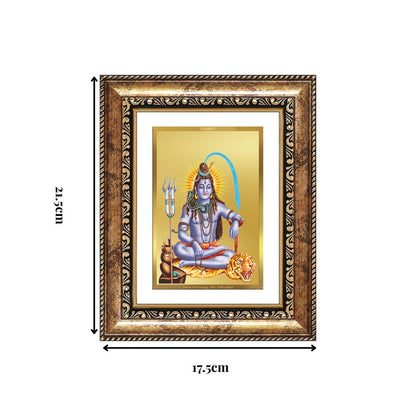 Diviniti 24K Gold Plated Shiva (Classic) Divine Wall and Table Top Frame for Home Mandir & Office Decor | Luxury Spiritual Gift