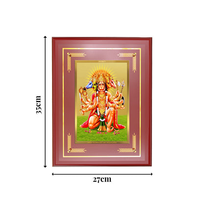 Diviniti 24K Gold Plated Panchmukhi Hanuman Blessing Tabletop Photo Frame | Protection, Strength & Divine Power