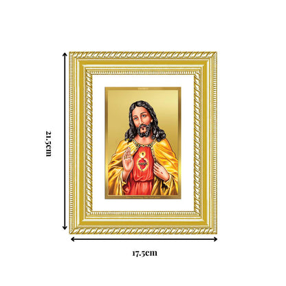 Diviniti 24K Gold Plated Jesus Christ (Classic) Divine Wall and Table Top Frame for Home Mandir & Office Decor | Luxury Spiritual Gift