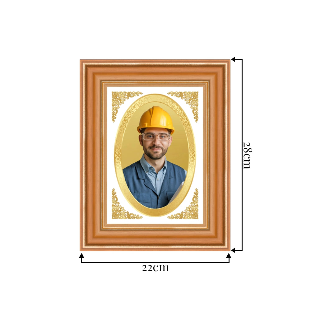 Portrait on Gold | Immortalise Your Classic Oval Photo Frame in 24K Gold Plated Foil