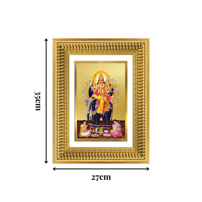 Diviniti 24K Gold Plated Vishvakarma (Classic) Divine Wall Frame for Home Mandir & Office Decor | Luxury Spiritual Gift