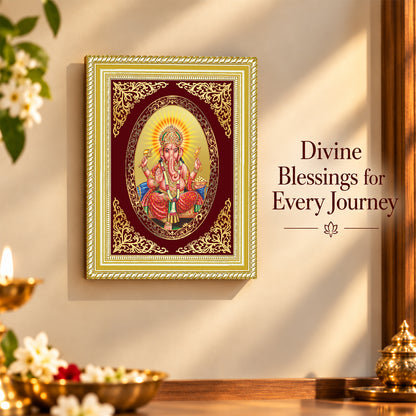 24K Gold-Plated Ganesha Frame | Premium Gift Box | 26x20 CM