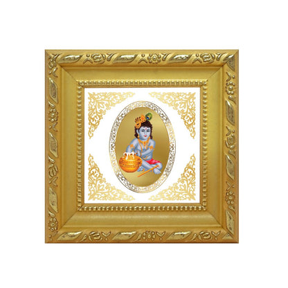 Bal Gopal | Divine Child Krishna Royal Tabletop Photo Frame in 24K Gold Plated Foil