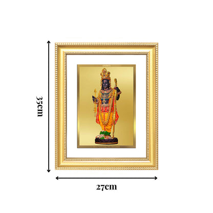 Diviniti 24K Gold Plated Ram Lalla With Arch (Classic) Divine Wall Frame for Home Mandir & Office Decor | Luxury Spiritual Gift