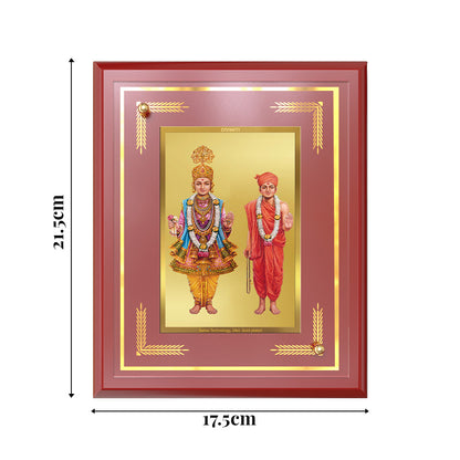 Diviniti 24K Gold Plated Swaminarayan Blessing Tabletop Photo Frame | Faith, Peace & Divine Grace
