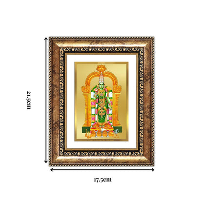 Diviniti 24K Gold Plated Meenakshi Amman (Classic) Divine Wall and Table Top Frame for Home Mandir & Office Decor | Luxury Spiritual Gift