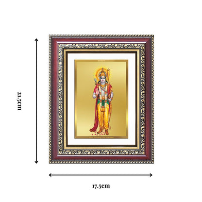 Diviniti 24K Gold Plated Ram Ji (Classic) Divine Wall and Table Top Frame for Home Mandir & Office Decor | Luxury Spiritual Gift
