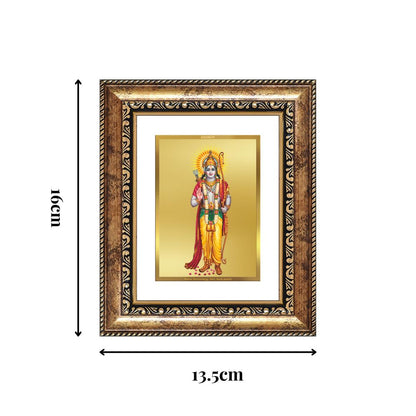 Diviniti 24K Gold Plated Ram Ji Divine Table Top Frame for Home Mandir & Office Decor | Luxury Spiritual Gift
