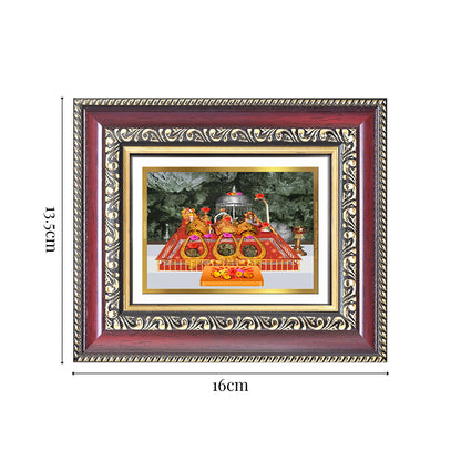 Diviniti 24K Gold Plated Mata Ka Darbar (Classic) Divine Table Top Frame for Home Mandir & Office Decor | Luxury Spiritual Gift