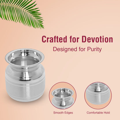 DIVINITI 925 Pure Silver Lota for Pooja and Workplace Gifting Mandir Puja Purpose (47g)