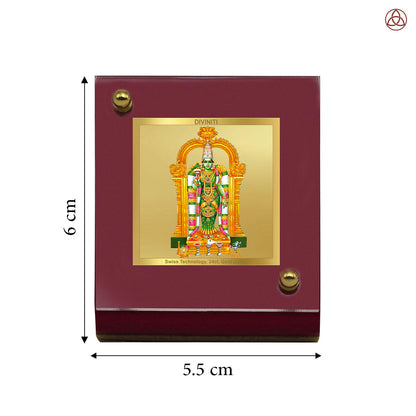 Goddess Meenakshi Tabletop Frame | Divine Warrior Goddess of Madurai in 24K Gold Plated Foil
