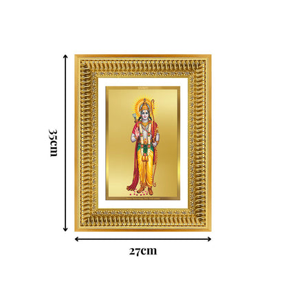 Diviniti 24K Gold Plated Ram Ji (Classic) Divine Wall Frame for Home Mandir & Office Decor | Luxury Spiritual Gift