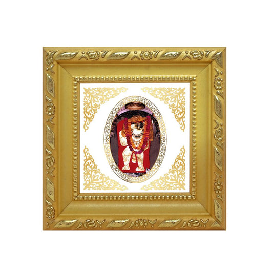 Mehandipur Balaji | Divine Hanuman Form Royal Tabletop Photo Frame in 24K Gold Plated Foil