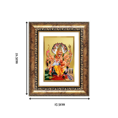 Diviniti 24K Gold Plated Narasimha (Classic) Divine Wall and Table Top Frame for Home Mandir & Office Decor | Luxury Spiritual Gift