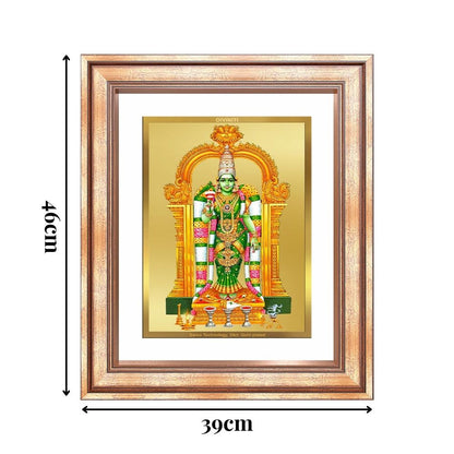 Diviniti 24K Gold Plated Meenakshi Amman (Classic) Divine Wall Frame for Home Mandir & Office Decor | Luxury Spiritual Gift