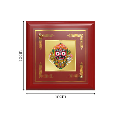 Jagannath | Lord Jagannath 24K Gold Plated Divine Photo Frame for Home Décor, Tabletop & Office | Blessings of Devotion, Protection & Prosperity (MDF1A)