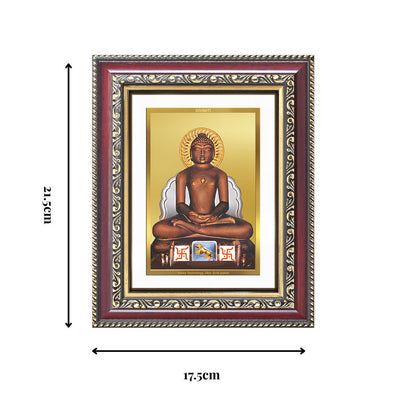 Diviniti 24K Gold Plated Mahavir (Classic) Divine Wall and Table Top Frame for Home Mandir & Office Decor | Luxury Spiritual Gift
