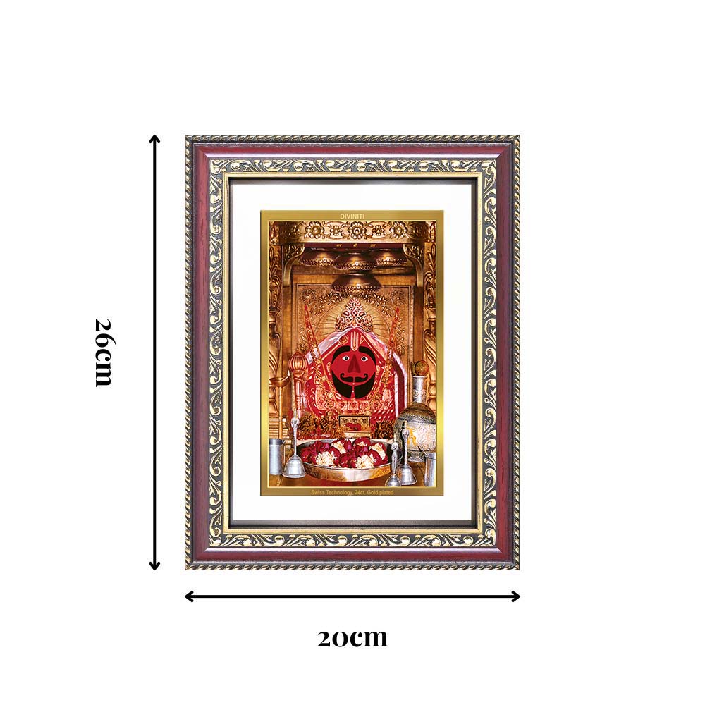 Diviniti 24K Gold Plated Salasar Balaji (Classic) Divine Wall Frame for Home Mandir & Office Decor | Luxury Spiritual Gift