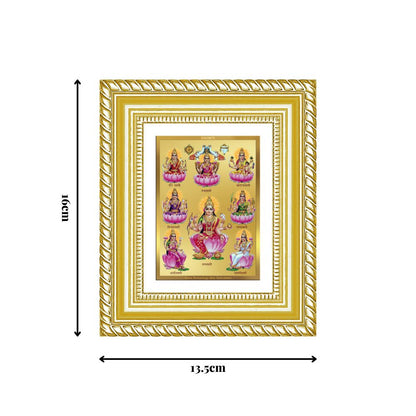 Diviniti 24K Gold Plated Ashtalakshmi Divine Table Top Frame for Home Mandir & Office Decor | Luxury Spiritual Gift