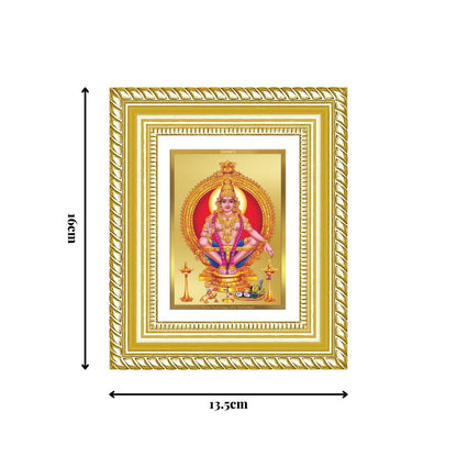 Diviniti 24K Gold Plated Ayyappan Divine Table Top Frame for Home Mandir & Office Decor | Luxury Spiritual Gift