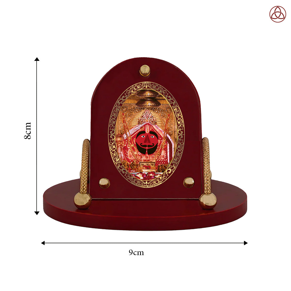 Salasar Balaji | Divine Hanuman Ji 24K Gold Plated Photo Frame for Car Dashboard, Home Décor & Tabletop | Blessings of Strength, Protection & Faith