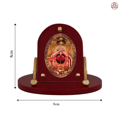 Salasar Balaji | Divine Hanuman Ji 24K Gold Plated Photo Frame for Car Dashboard, Home Décor & Tabletop | Blessings of Strength, Protection & Faith