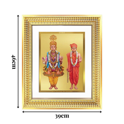 Diviniti 24K Gold Plated Swaminarayan (Classic) Divine Wall Frame for Home Mandir & Office Decor | Luxury Spiritual Gift