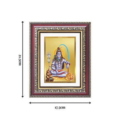 Diviniti 24K Gold Plated Shiva (Classic) Divine Wall and Table Top Frame for Home Mandir & Office Decor | Luxury Spiritual Gift