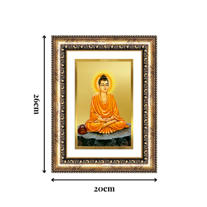 Diviniti 24K Gold Plated Buddha (Classic) Divine Wall Frame for Home Mandir & Office Decor | Luxury Spiritual Gift