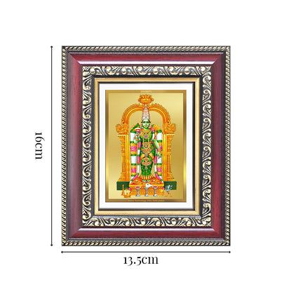 Diviniti 24K Gold Plated Meenakshi Amman (Classic) Divine Table Top Frame for Home Mandir & Office Decor | Luxury Spiritual Gift