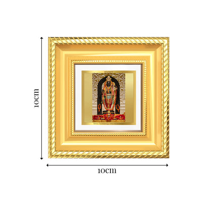 Diviniti Ram Lalla Tabletop Photo Frame in 24K Gold Plated Foil | Innocence, Faith & Divine Blessings | DG015S1A (10x10 CM)