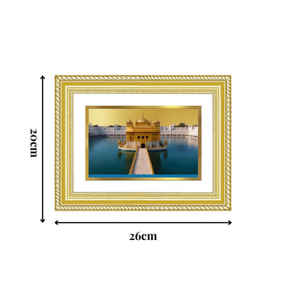 Diviniti 24K Gold Plated Golden Temple (Classic) Divine Wall Frame for Home Mandir & Office Decor | Luxury Spiritual Gift