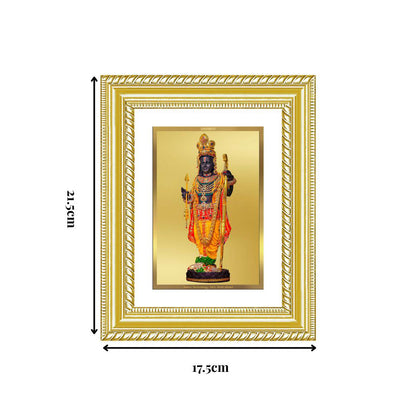 Diviniti 24K Gold Plated Ram Lalla With Arch (Classic) Divine Wall and Table Top Frame for Home Mandir & Office Decor | Luxury Spiritual Gift
