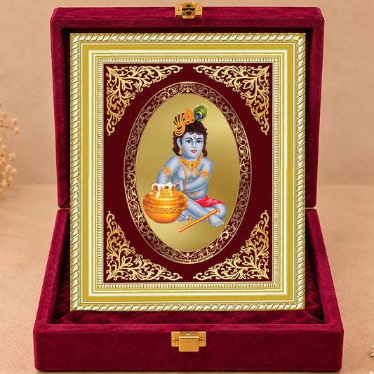 24K Gold-Plated Krishna-Bal Gopal Frame | Premium Gift Box | 35x27 CM