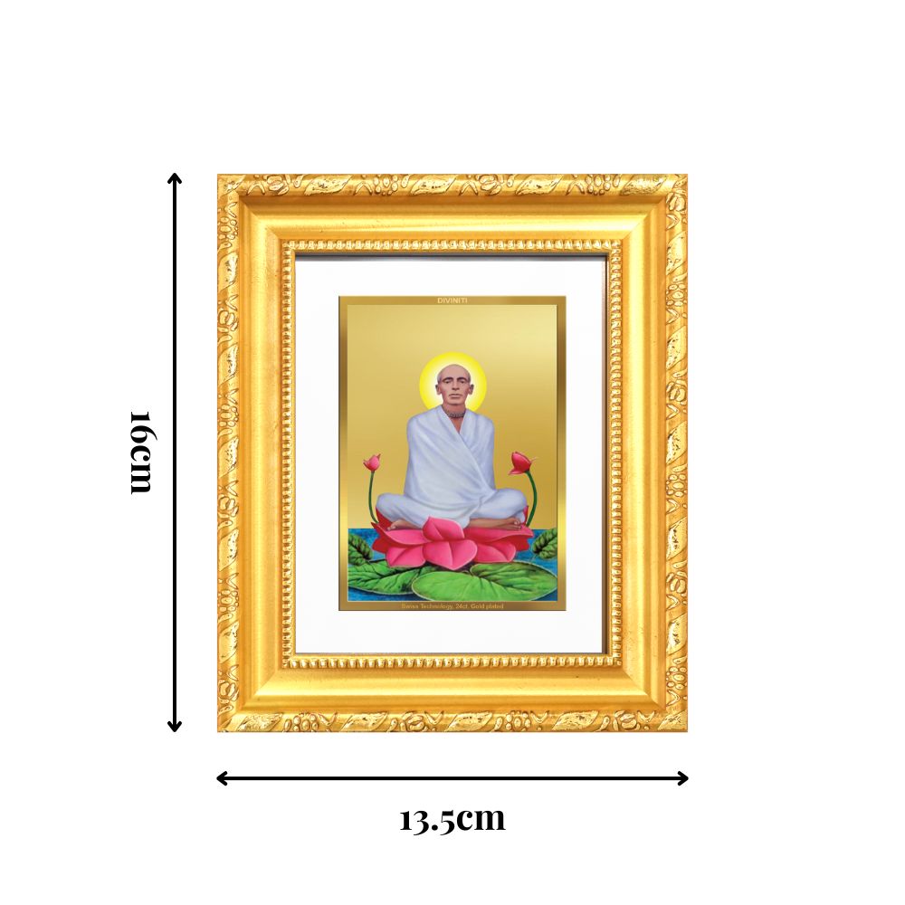 Diviniti 24K Gold Plated Ram Thakur |Divine Table Top Frame for Home Mandir & Office Decor | Luxury Spiritual Gift