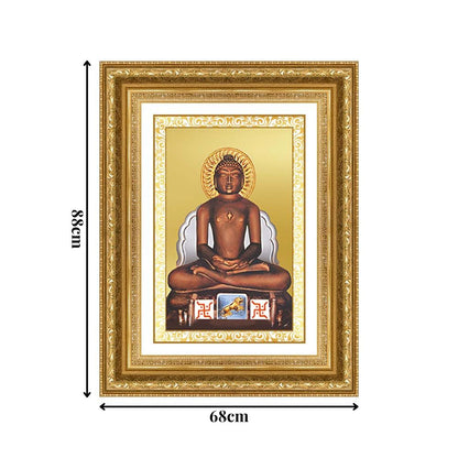 Diviniti 24K Gold Plated Mahavir (Classic) Divine Wall Frame for Home Mandir & Office Decor | Luxury Spiritual Gift