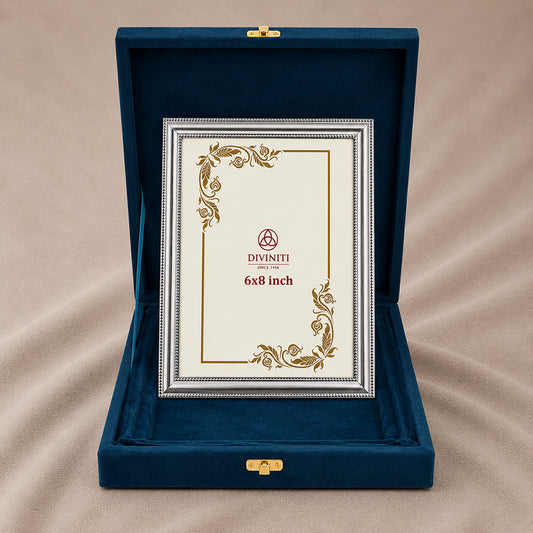 Diviniti Premium Silver Plated 6x8 Photo Frame