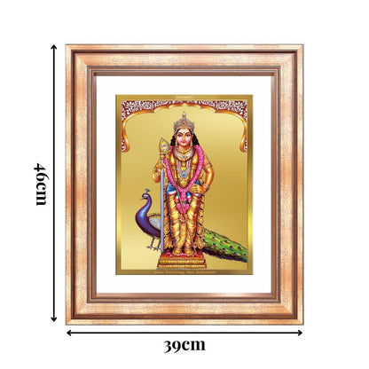 Diviniti 24K Gold Plated Murugan (Classic) Divine Wall Frame for Home Mandir & Office Decor | Luxury Spiritual Gift