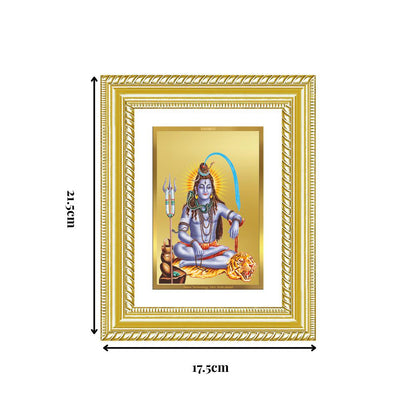 Diviniti 24K Gold Plated Shiva (Classic) Divine Wall and Table Top Frame for Home Mandir & Office Decor | Luxury Spiritual Gift