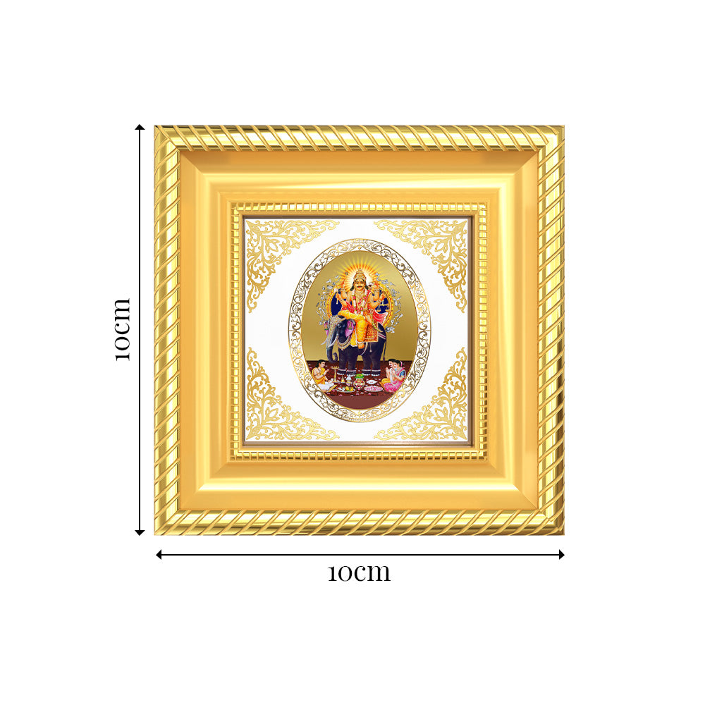 Lord Vishvakarma | Divine Architect Royal Tabletop Photo Frame in 24K Gold Plated Foil