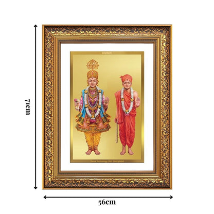 Diviniti 24K Gold Plated Swaminarayan (Classic) Divine Wall Frame for Home Mandir & Office Decor | Luxury Spiritual Gift