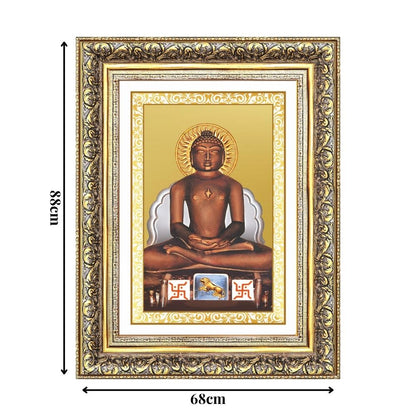 Diviniti 24K Gold Plated Mahavir (Classic) Divine Wall Frame for Home Mandir & Office Decor | Luxury Spiritual Gift