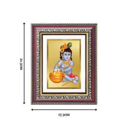 Diviniti 24K Gold Plated Bal Gopal Divine Wall and Table Top Frame for Home Mandir & Office Decor | Luxury Spiritual Gift