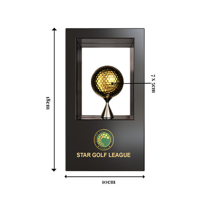 Diviniti 24K Gold Plated Golf Ball Trophy | Premium Golf Award | Elegant Champion Trophy for Tournaments & Events