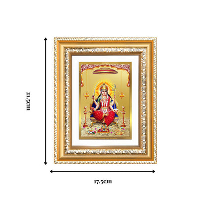 Diviniti 24K Gold Plated Santoshi Mata (Classic) Divine Wall and Table Top Frame for Home Mandir & Office Decor | Luxury Spiritual Gift