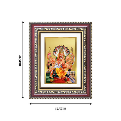 Diviniti 24K Gold Plated Narasimha (Classic) Divine Wall and Table Top Frame for Home Mandir & Office Decor | Luxury Spiritual Gift