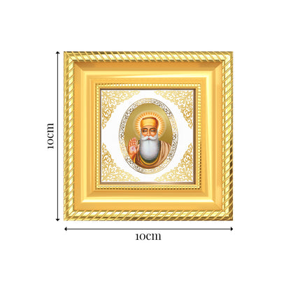 Guru Nanak Dev Ji | Divine Sikh Guru Royal Tabletop Photo Frame in 24K Gold Plated Foil