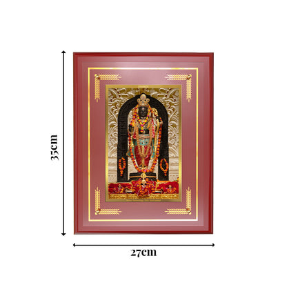 Diviniti Shree Ram Lalla Wall Photo Frame in 24K Gold Plated Foil | Divine Innocence, Joy & Auspicious Blessings
